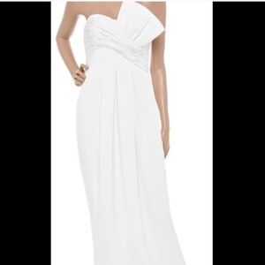 NWT Marchesa White Strapless Formal Gown sz 6